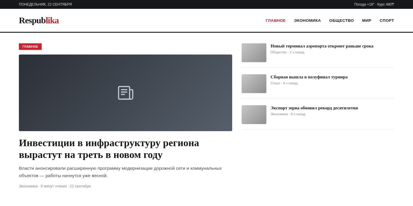 Respublika — новостной портал